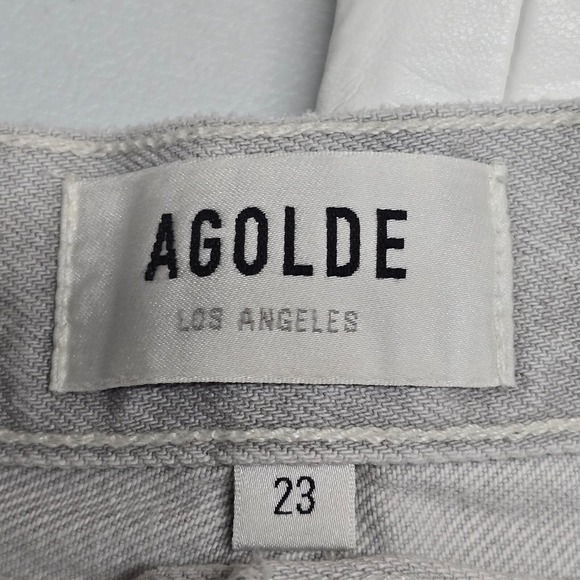 Agolde Jeans Womens 23 Gray Pieced 90s Pinch Waist Organic Cotton READ - Picture 9 of 16